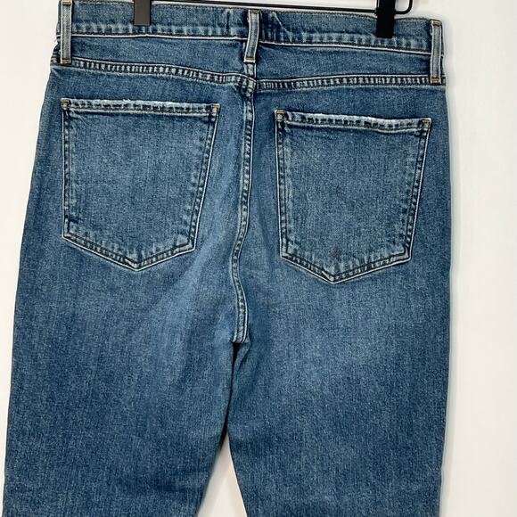 Agolde Button Fly Tapered Leg Nico Denim High Rise Blue Jeans Blue Size 30 Retro - Picture 7 of 12